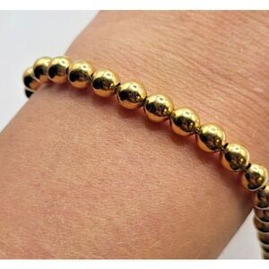 Vintage Napier Gold Ball Bracelet 7.5in